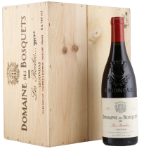 6 Flaschen Domaine des Bosquets Les Roches Gigondas 2021 + original Holzkiste