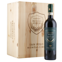 6 Flaschen San Polo Brunello di Montalcino Podernovi 2016 + original Holzkiste