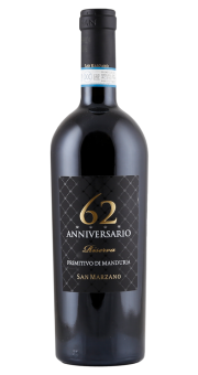 San Marzano 62 Anniversario Primitivo di Manduria Riserva 2019 