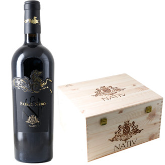 6 Fl. Nativ Eremo Nero Aglianico Irpinia Campi Taurasini 2019 + original Holzkiste 