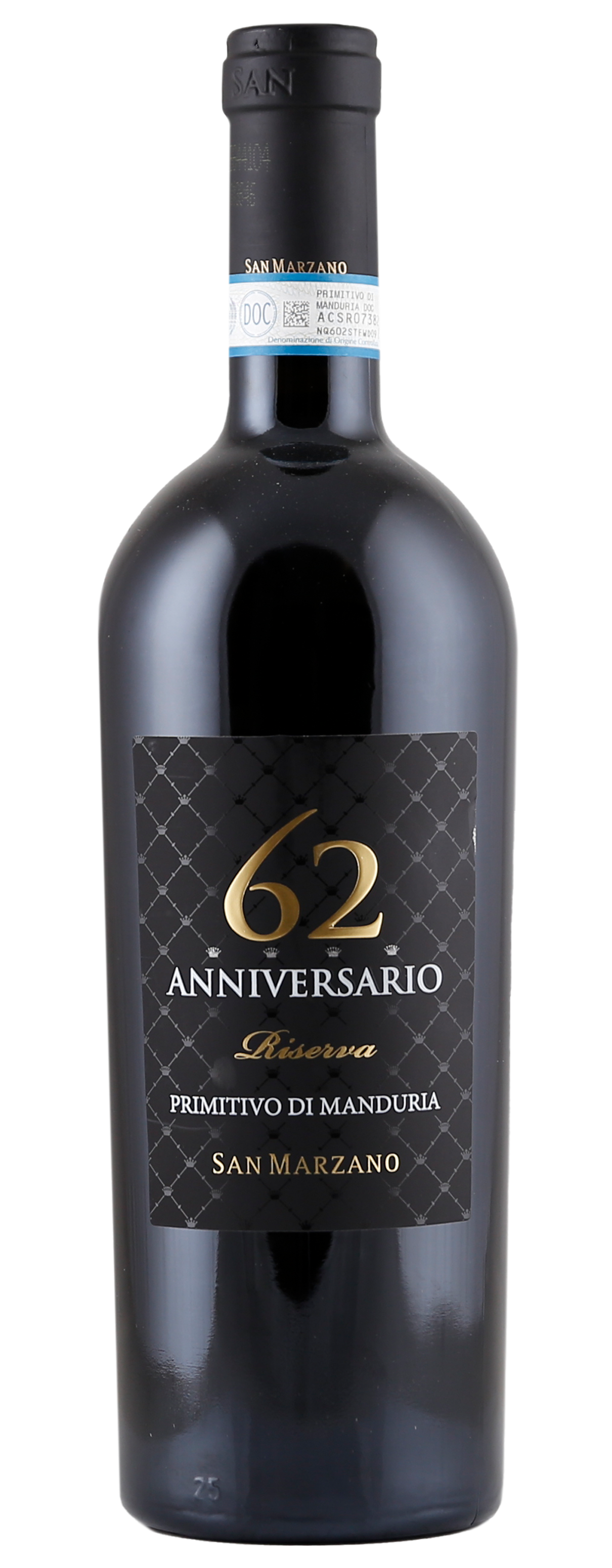 Image of Anniversario 62 Primitivo di Manduria Riserva, Primitivo di Manduria DOC, Apulien, 2018, Rotwein